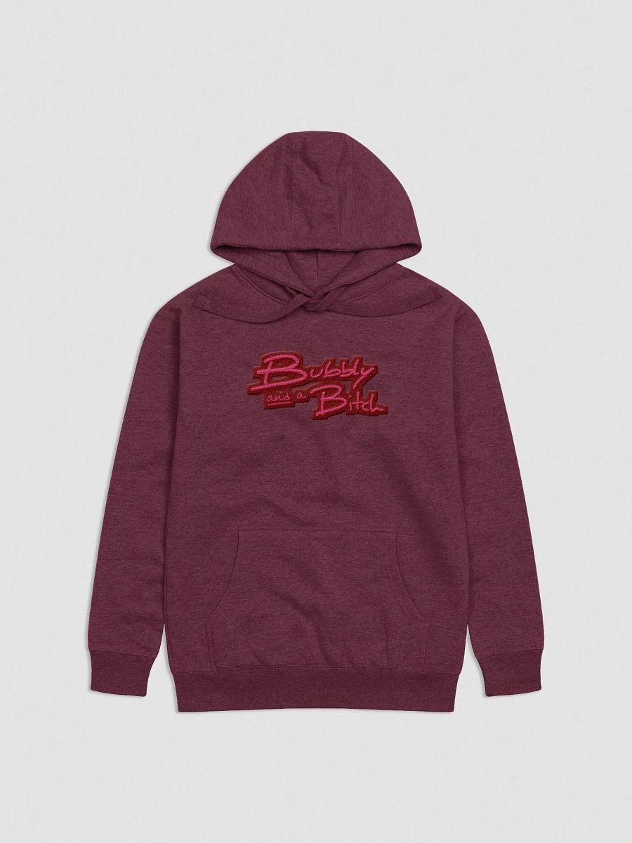 Bubbly and a B*tch (rose design) embroidered heavyweight hoodie product image (14)