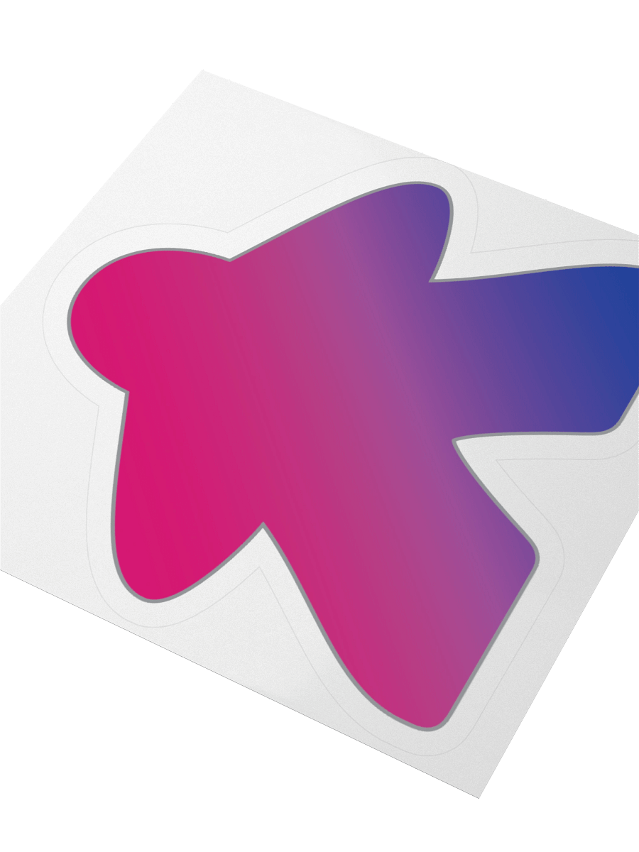 Bisexual Pride Gradient Meeple Sticker product image (8)
