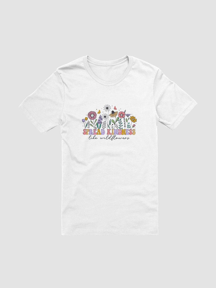 Spread Kindness Like Wildflowers T-Shirt - Pink, Lavender, Orange, Unisex Tee, Inspirational Graphic Tee, Positive Quote - Pink product image (6)