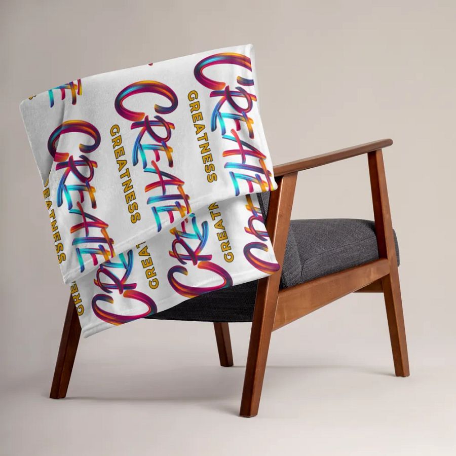 Create Greatness Patterned Throw Blanket product image (3)