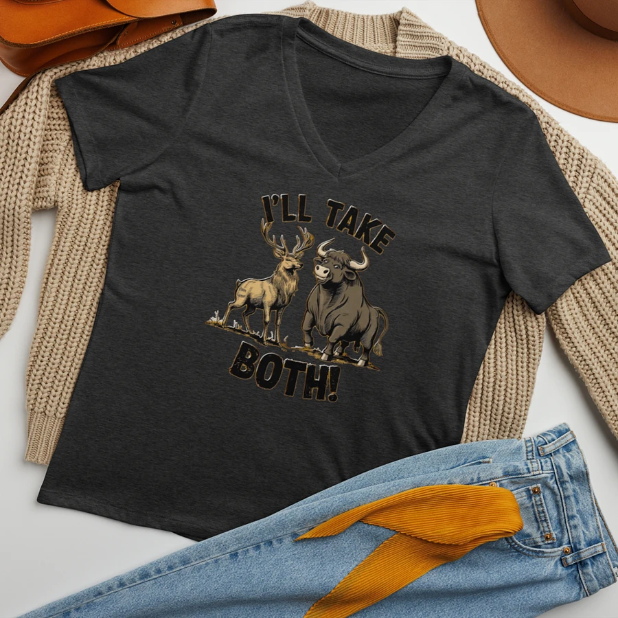 I'll Take Both Stag and Bull Vixen Wife V-neck T-shirt product image (34)