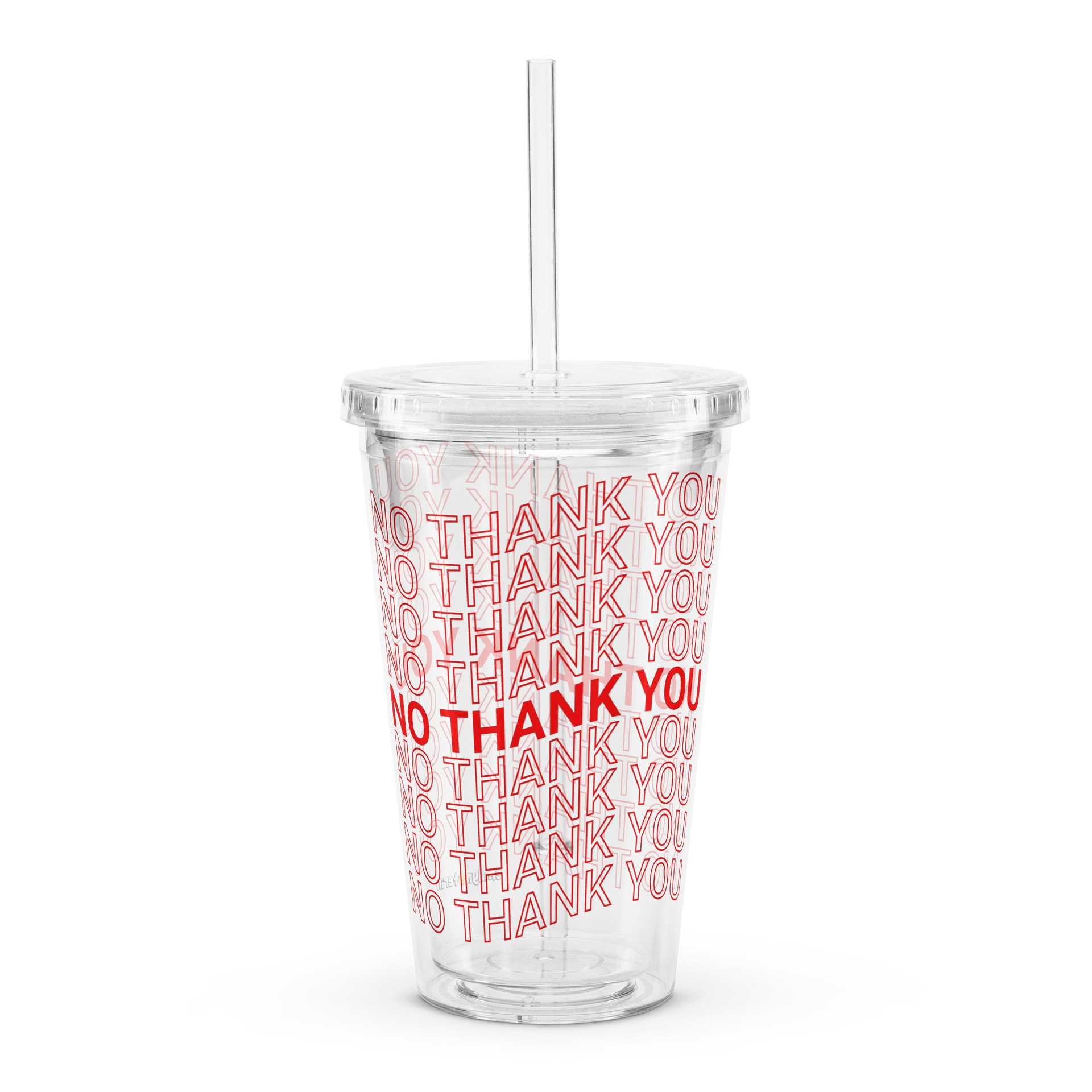 No Thank You Plastic Tumbler product image (3)
