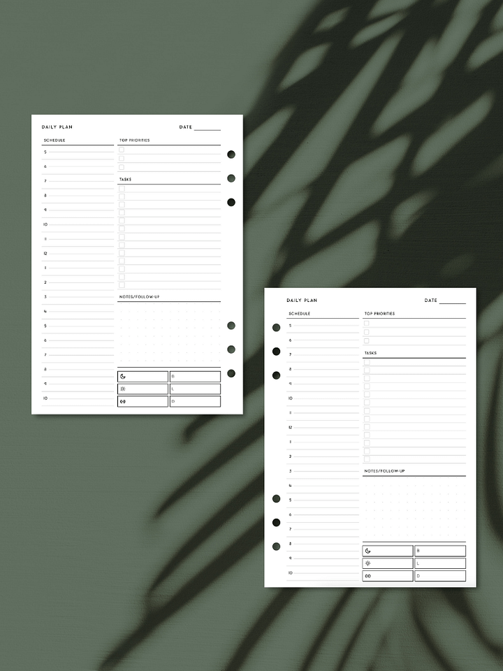 Daily Minimal Planner Inserts | A5 Size product image (1)