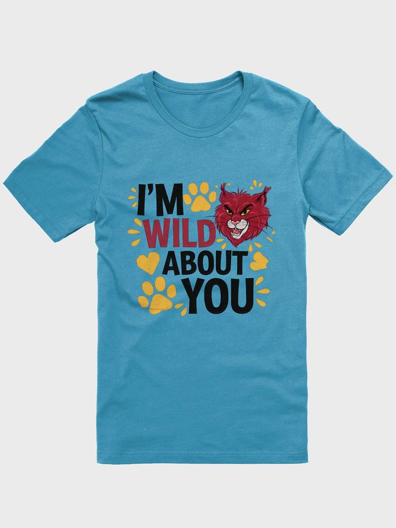 Wild About You - Cute Valentine Bobcat Paw Print T-Shirt