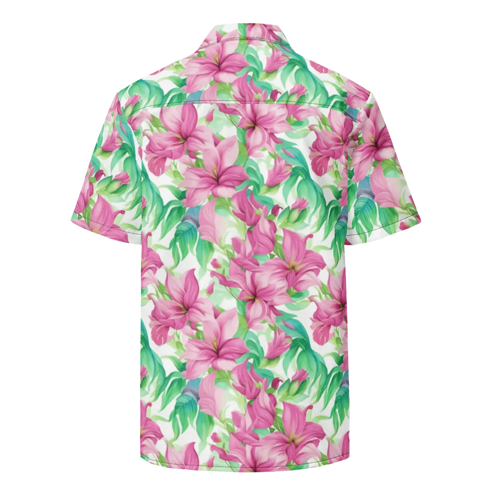 Floral Pattern Puakenikeni Flowers Hawaiian Shirt product image (2)