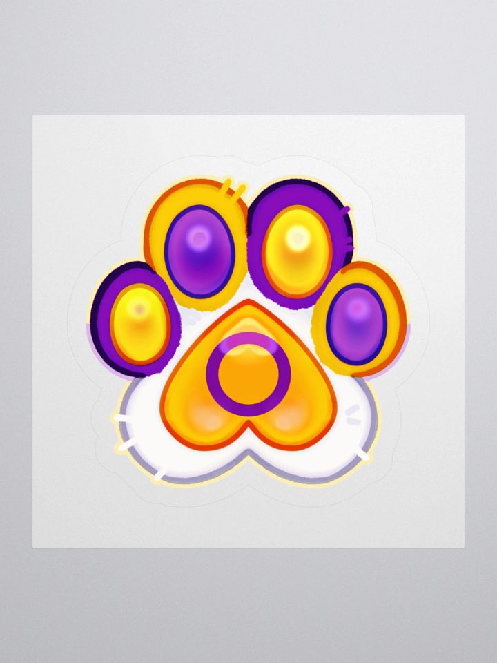 Intersex Pride Paw Print Kiss Cut Stickers product image (4)