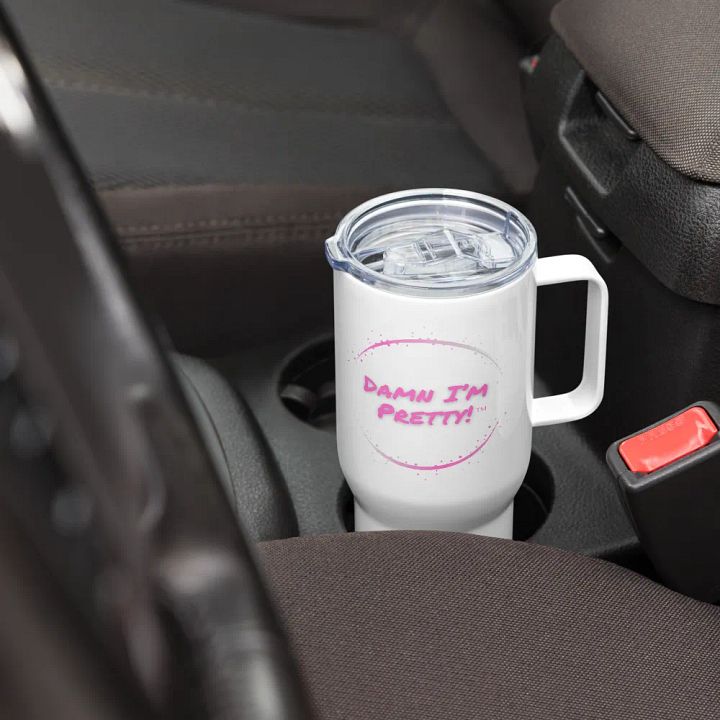 Damn I'm Pretty Travel Mug - Pink product image (1)