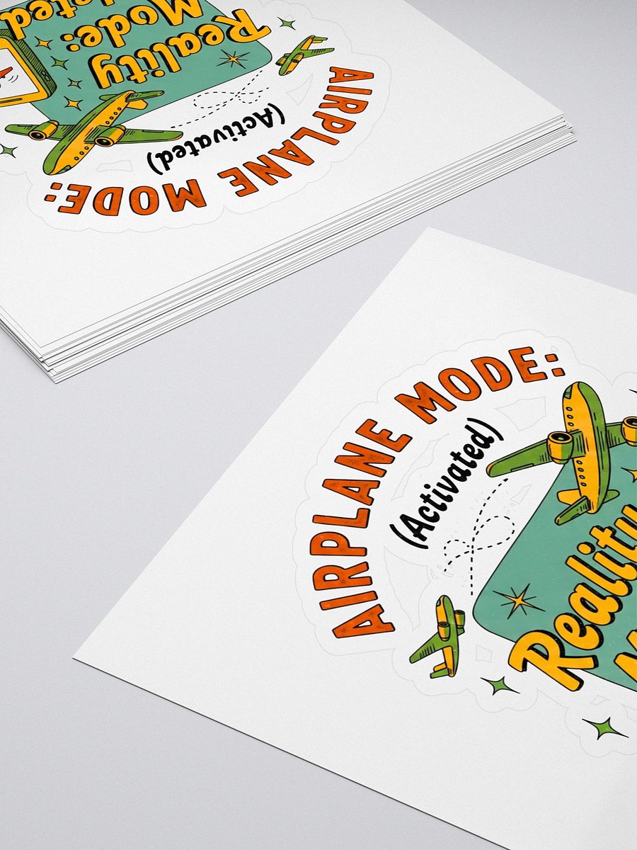 Airplane Mode Activated Sticker - Reality Mode Deleted Traveller Decal product image (4)