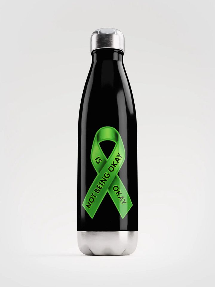 Green Ribbon Awareness Stainless Steel Water Bottle product image (1)