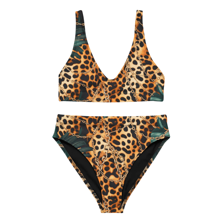 Safari Luxe Leopard & Palm High Waisted Bikini product image (1)
