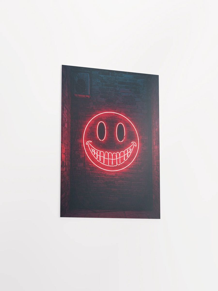 Red Neon Smiley Face Poster product image (31)