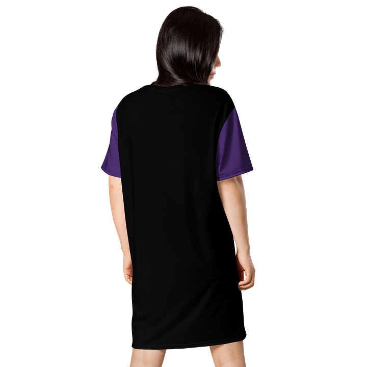 Midnight Veil Designs Gothic Fantasy T-Shirt Dress - Black & Purple Oversized Fit product image (2)