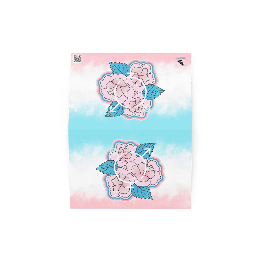 LGBTQIAP2S+ 2025, Trans Flower with Symbol, Greeting Card product image (4)