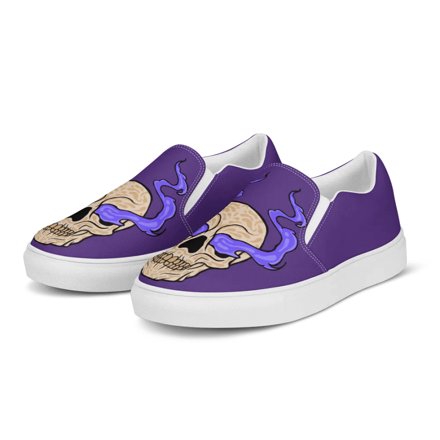 Women's Ethereal Flame Skull Slip-On Shoes product image (3)