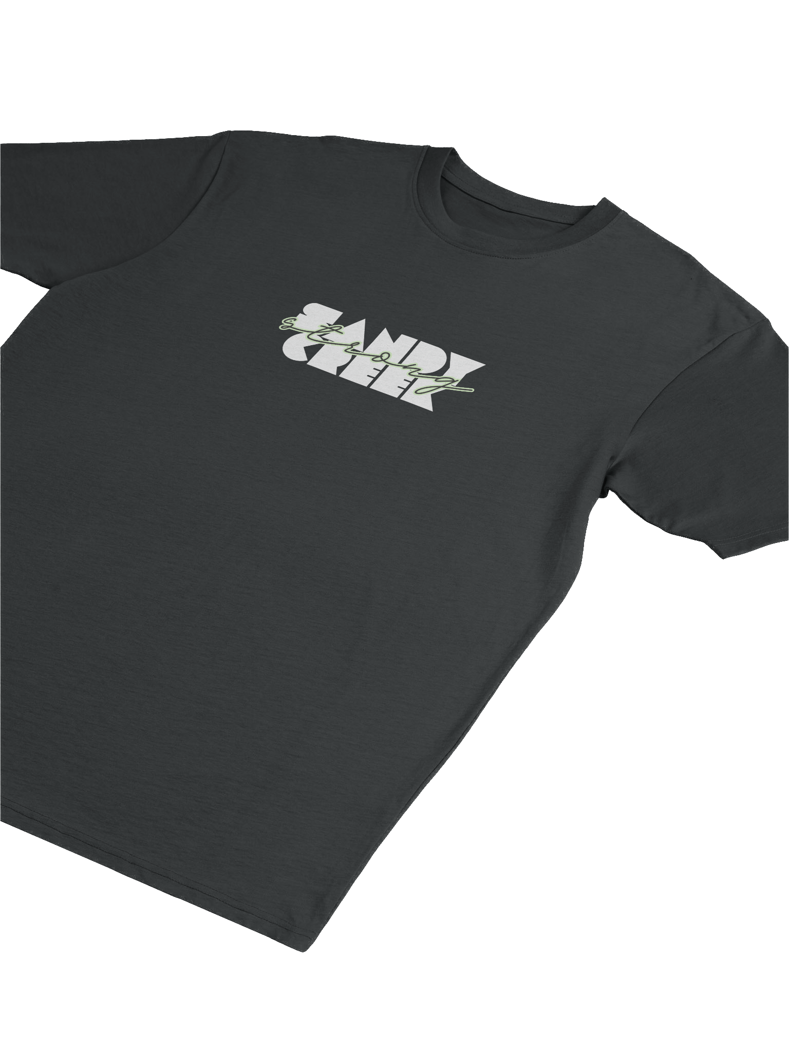 White Logo Sandy Creek Strong Script Men's Tee product image (26)