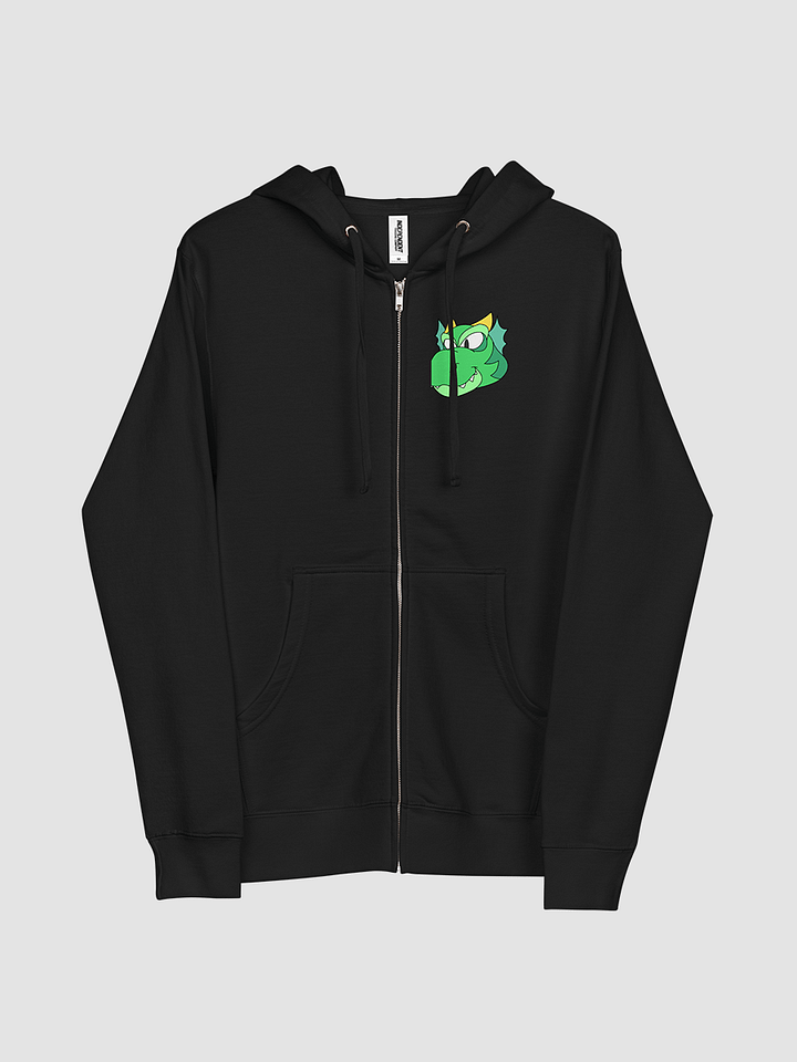 Happy Green Dragon Fleece Zip Up Hoodie product image (2)