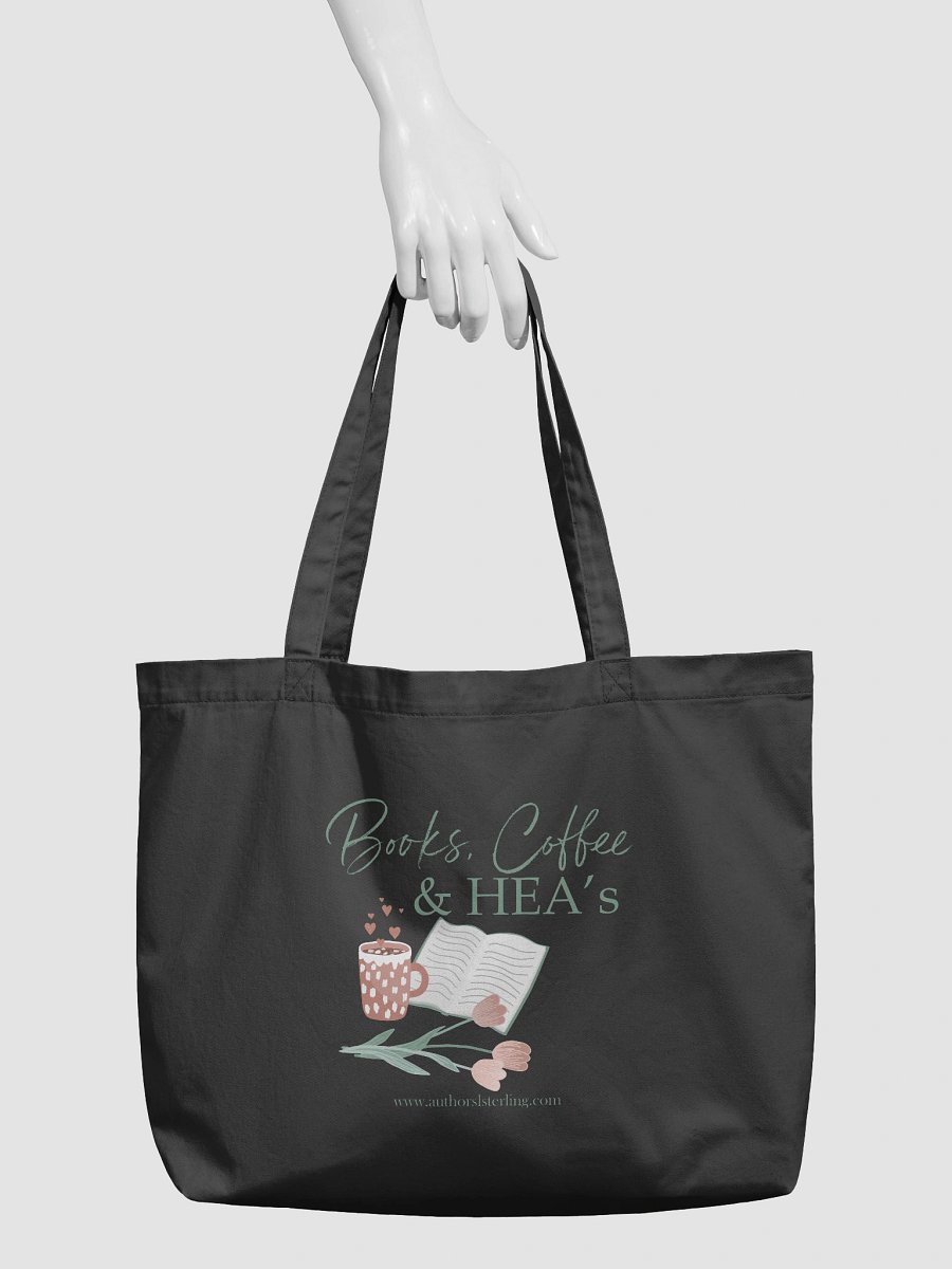 Books & Coffee Organic Tote Bag product image (5)
