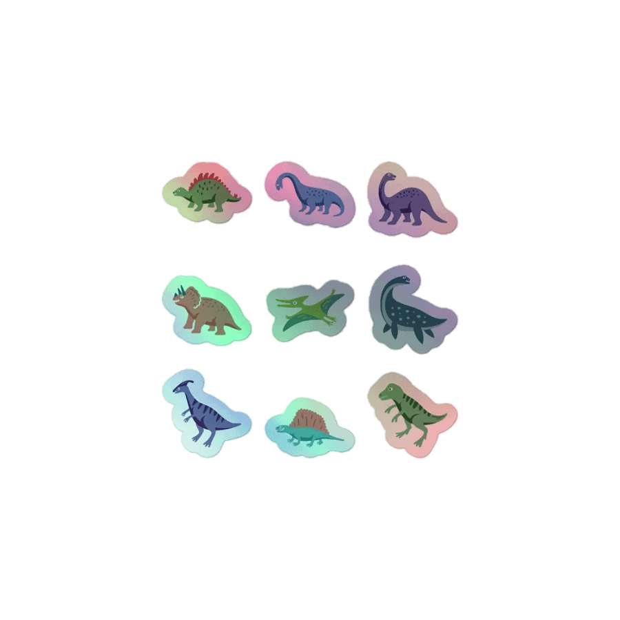 Dino Delight Holographic Sticker Pack product image (1)
