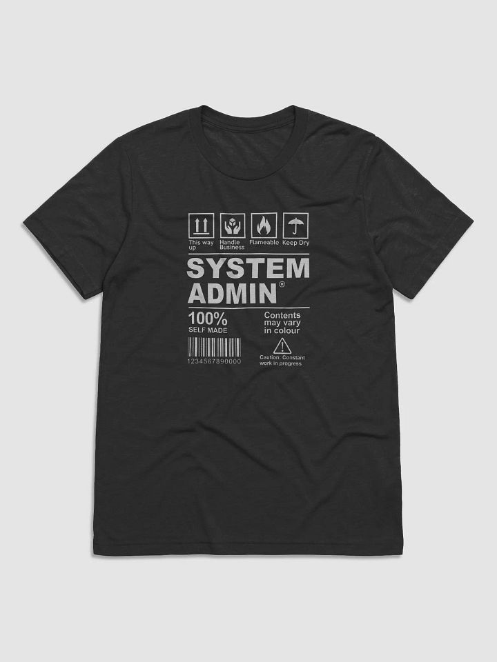"System Admin – Handle with Care" T-Shirt – Ultra-Soft Tri-Blend product image (1)