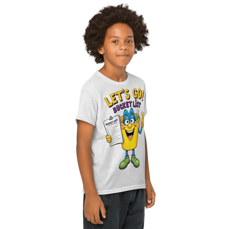 Cheerful Bucket List Youth Tee product image (69)