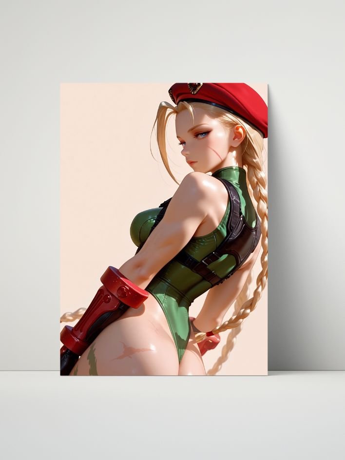 Street Fighter Cammy – Emerald Valor & Crimson Resolve 8x10 Metal Print Collection | Premium Anime Wall Art product image (2)