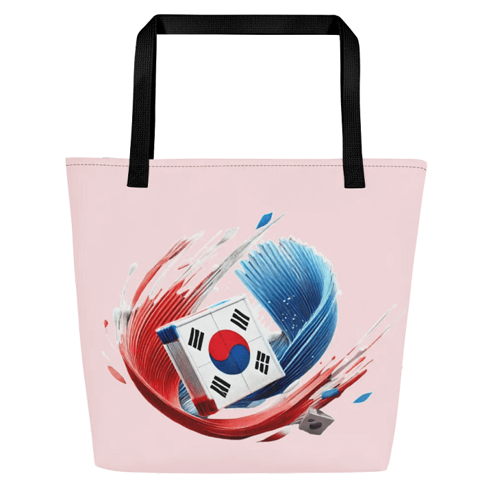 Pink Ddakji Tote Bag: Traditional Korean Game product image (1)
