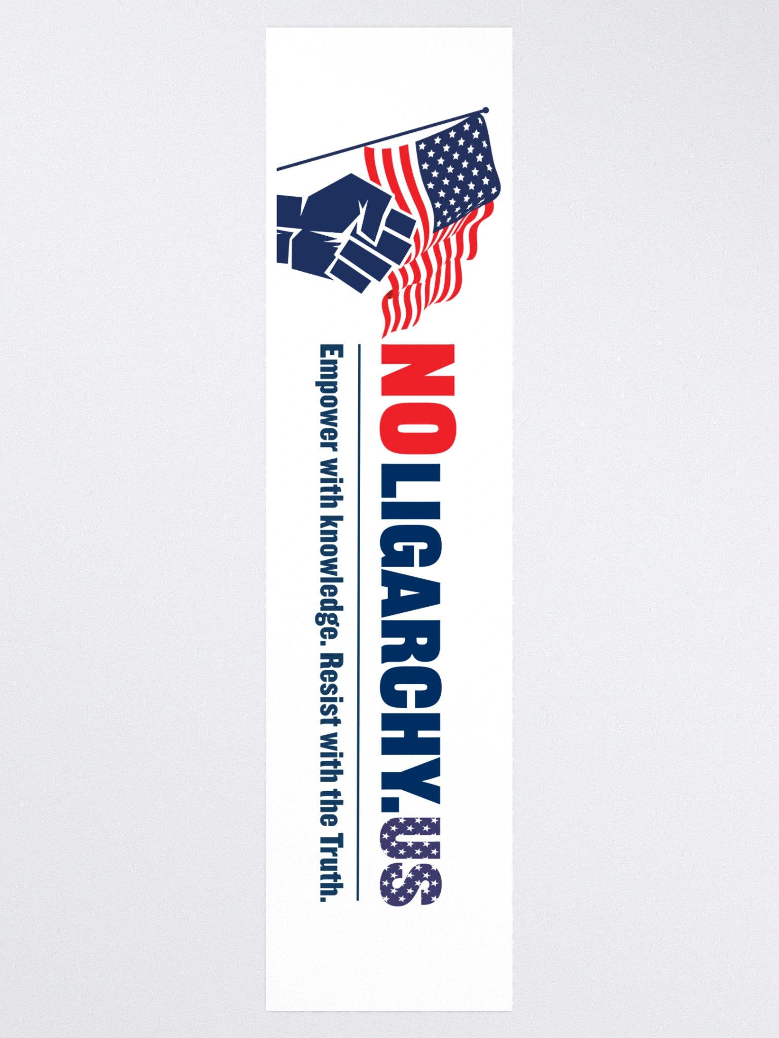 NOLIGARCHY.US Fist Bumper Sticker product image (3)