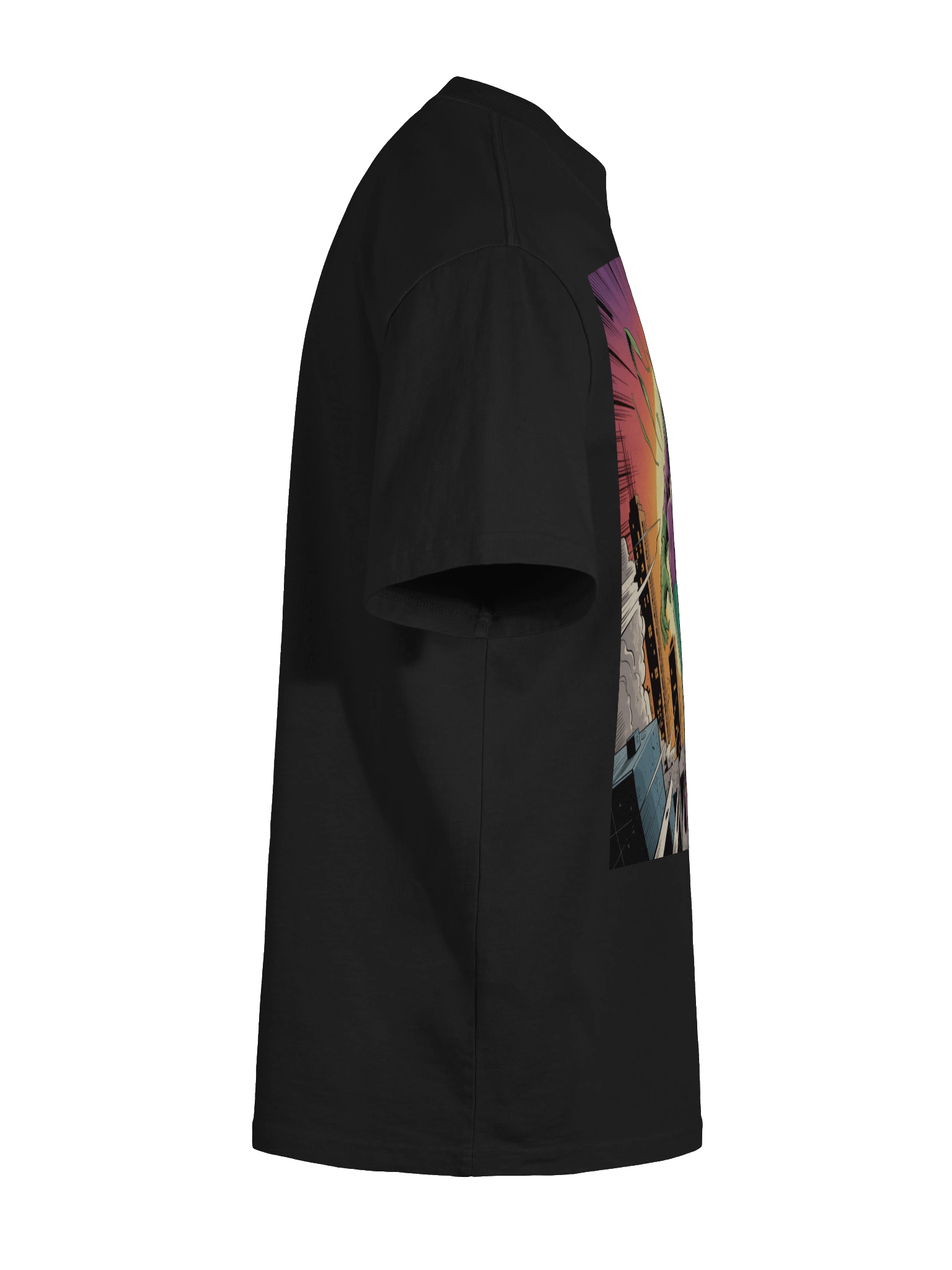 Green Goblin Sunset Siege Oversized Faded T-Shirt – Pumpkin Bomb Twilight Terror product image (11)