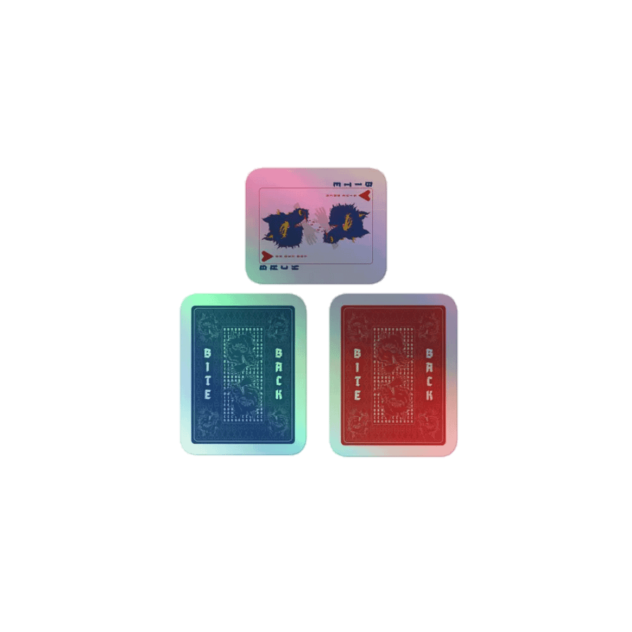 Bite Back holo card stickers product image (1)