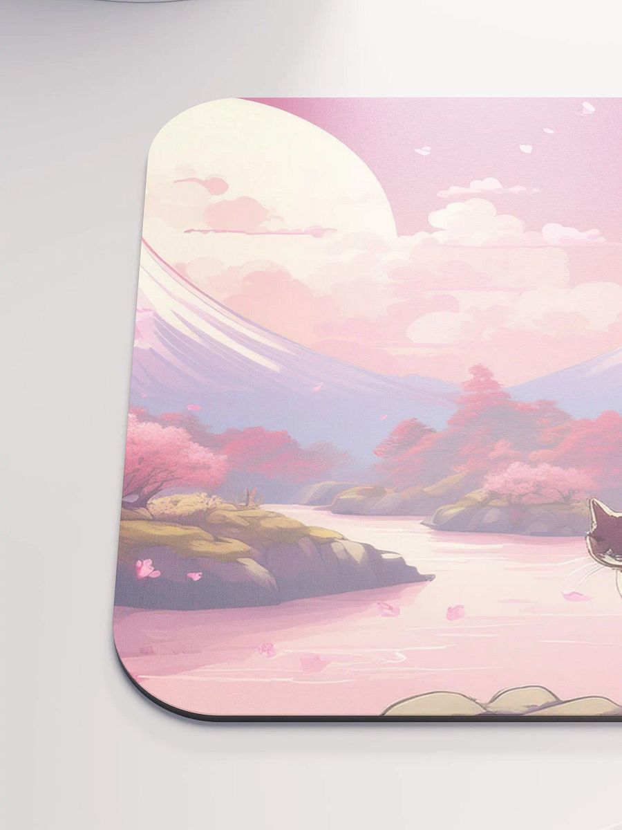 Whiskered Blossoms Small Mouse Pad (7 x 9) product image (6)
