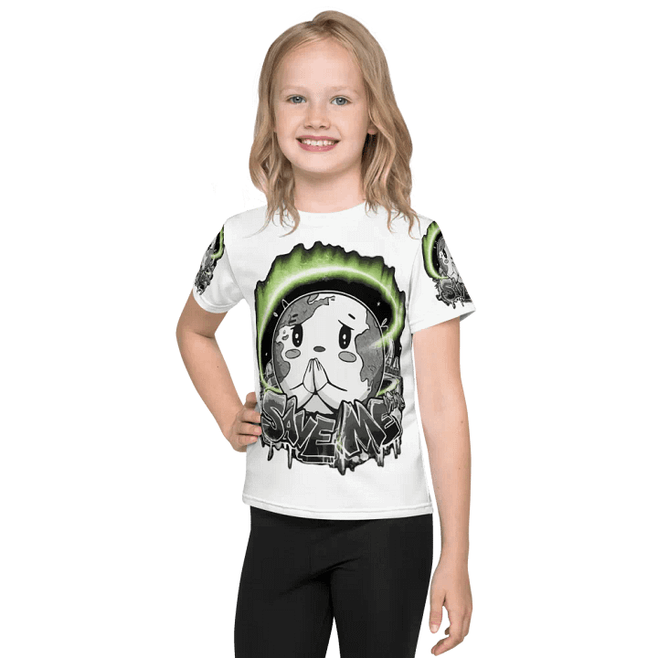 Save Me Kids Crew Neck T-Shirt | Eco-Friendly Style for Young Activists product image (1)