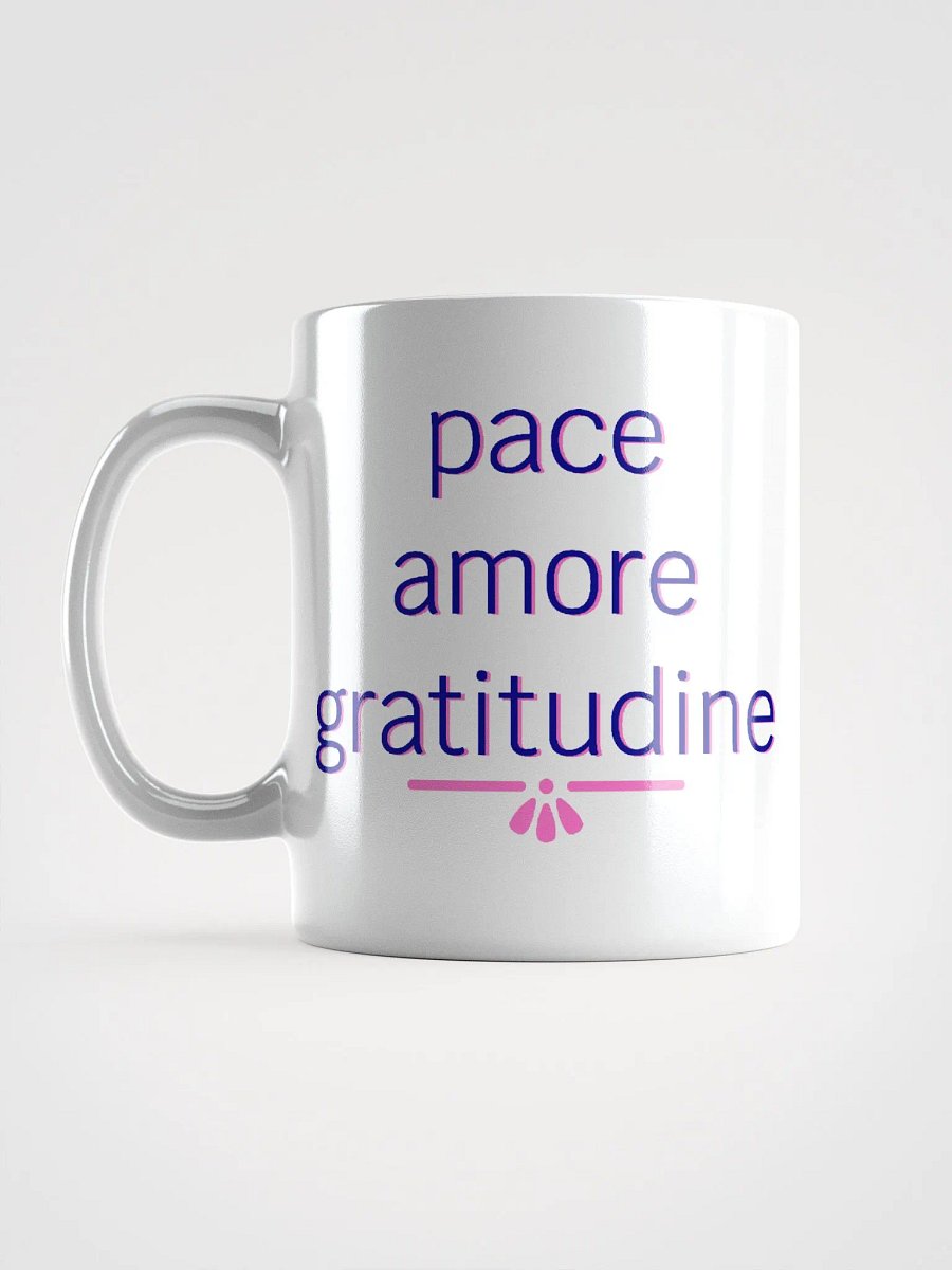 Pace Amore Gratitudine Navy and Pink Ceramic Mug product image (12)