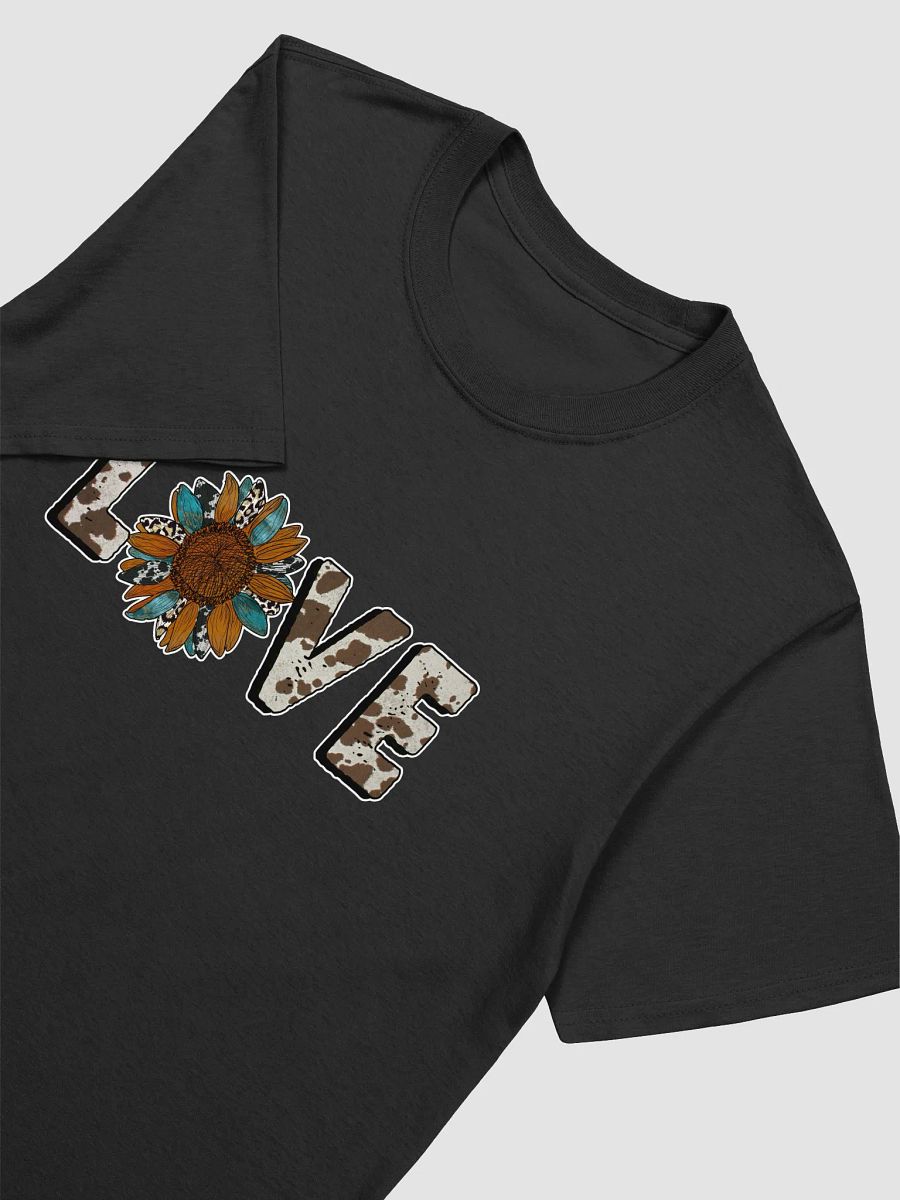 Love & Sunflower Cow Print T-Shirt product image (13)