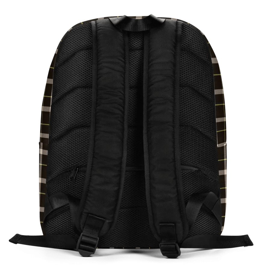 Brown Tartan, Dark Academia Chocolate Brown Backpack product image (8)