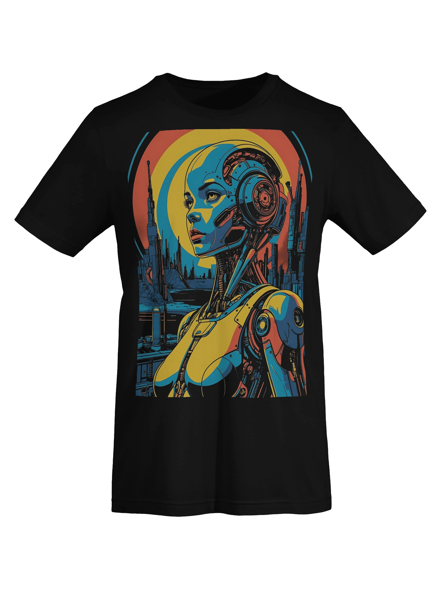 Retro-Futuristic Robot Empress Lightweight T-Shirt product image (6)
