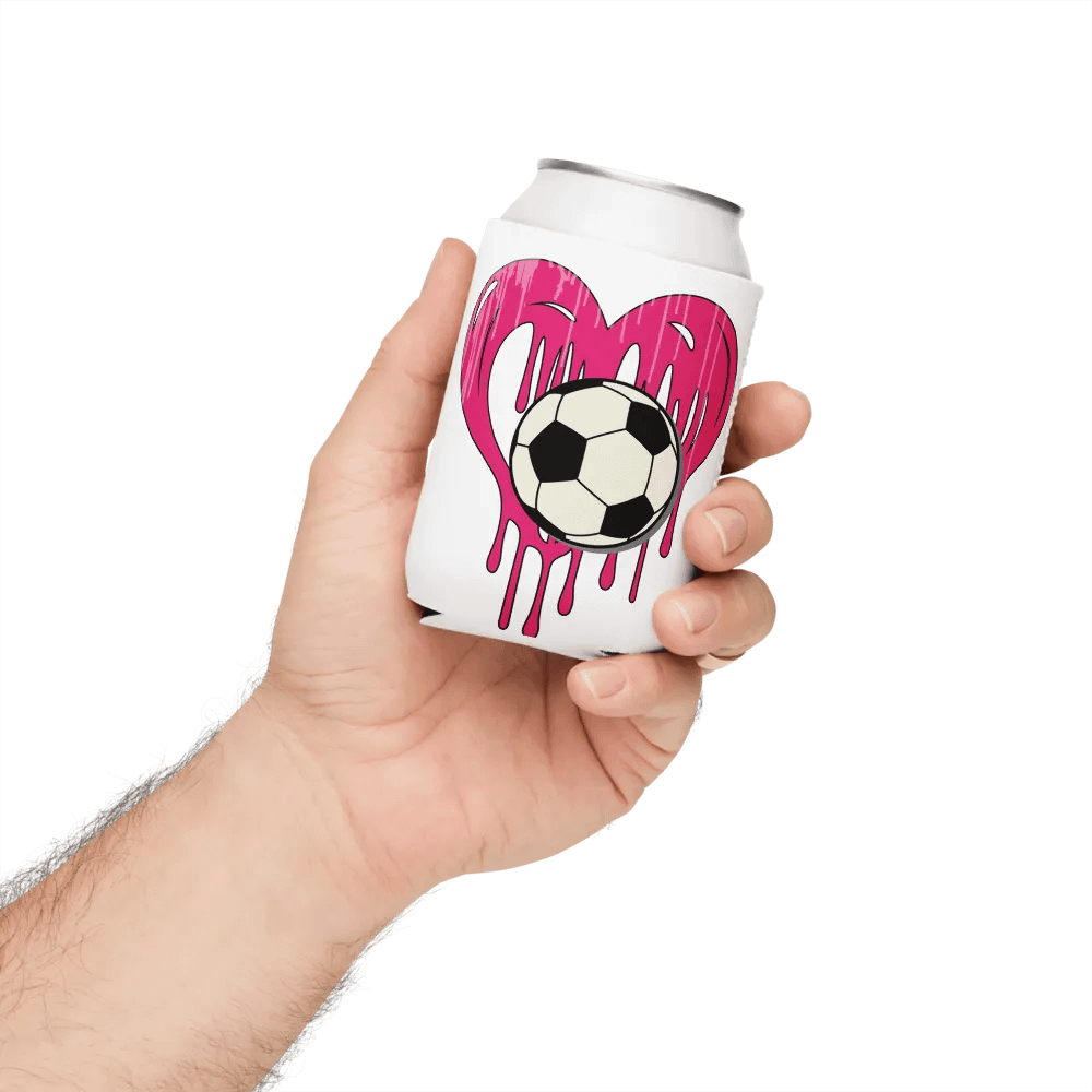 Heart Soccer Love Struck Can Cooler product image (5)