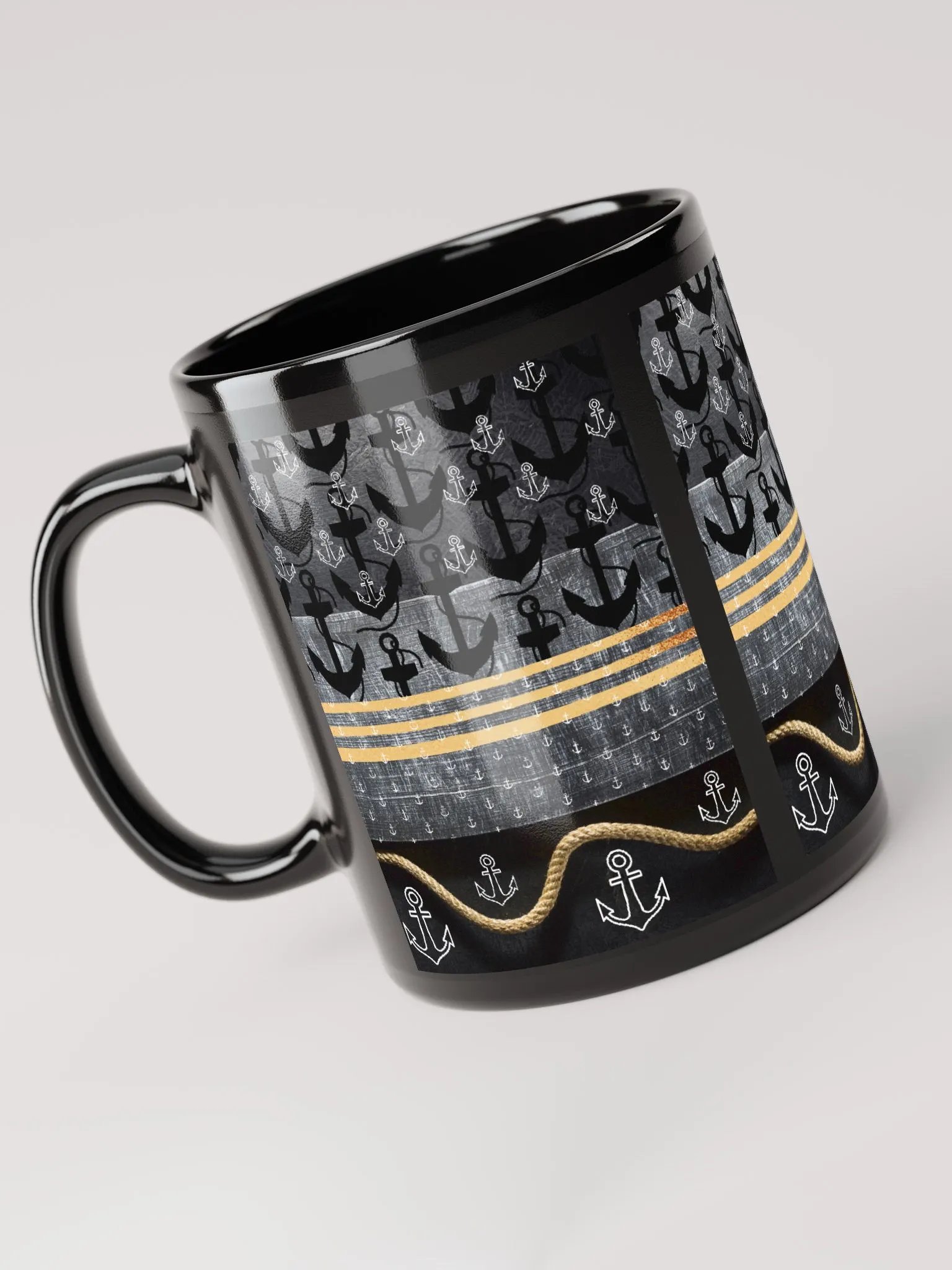 JoBeth Nautical ⚓ Black Glossy Mug product image (6)