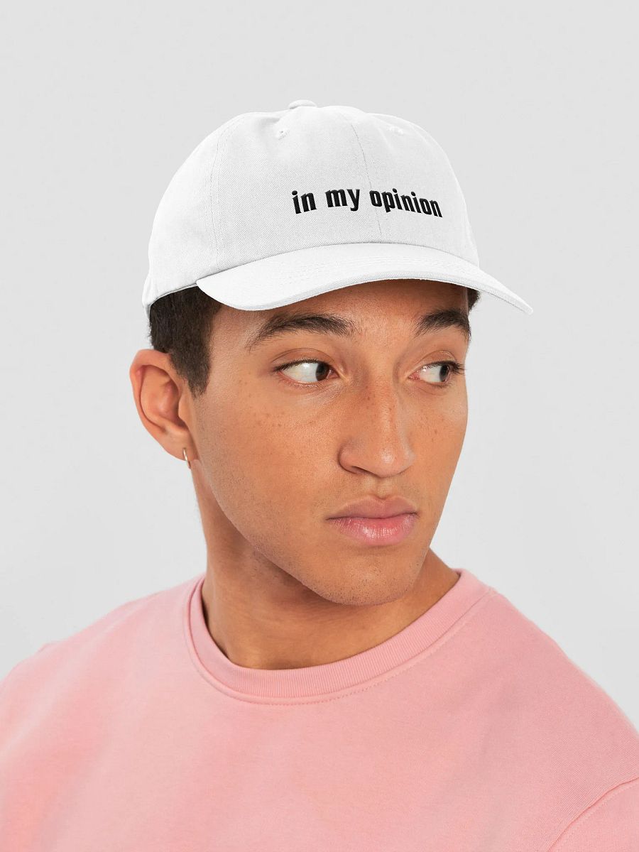 "in my opinion" black embroidery baseball hat product image (6)
