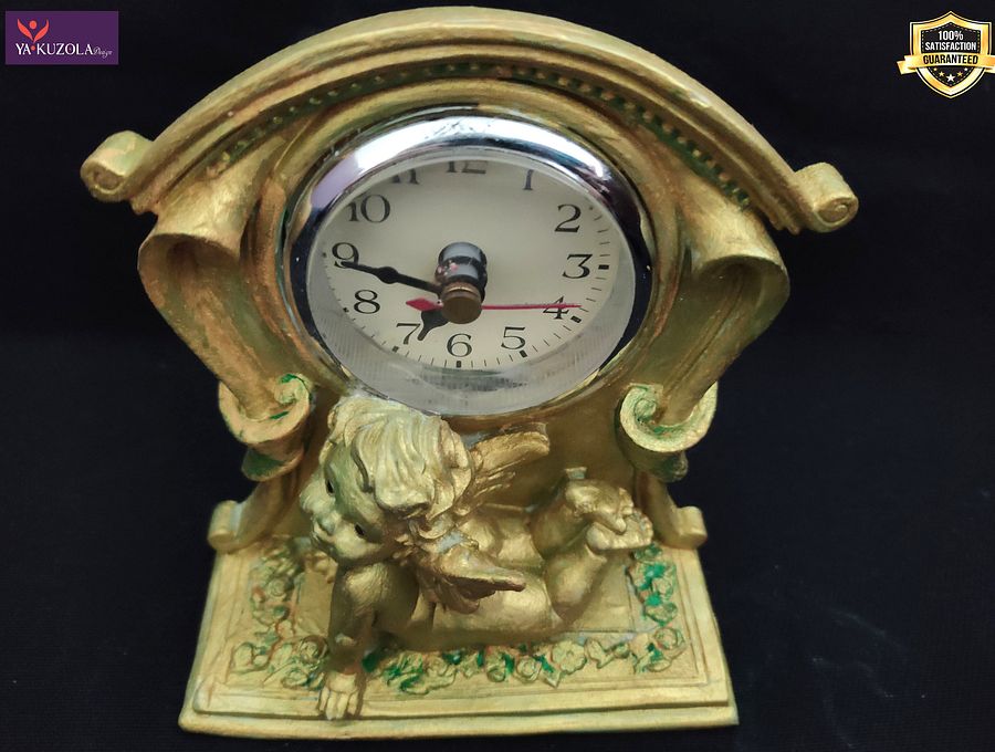 Relógio anjo dourado verde, decoração quarto, presente aniversário product image (5)