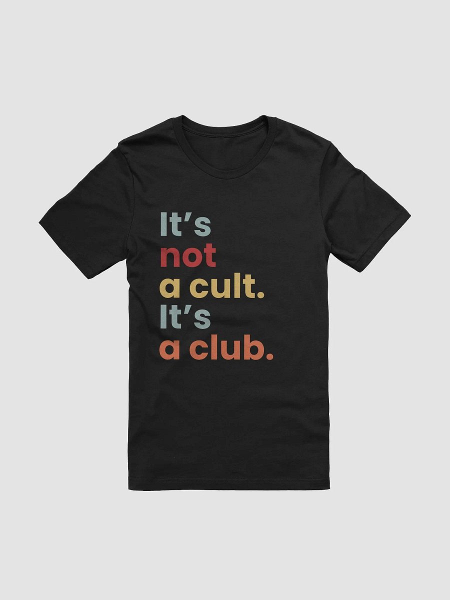 “It’s Not a Cult, It’s a Club” Statement Tee – Aesthetic Graphic Shirt – Funny Retro Cult Club T-Shirt – Sarcastic Humor Gift for Friends product image (50)