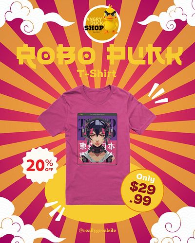 Step into the cyber-future with our bold Robo Punk T-Shirt – a fusion of tech-core style and anime edge. This isn’t just a te...