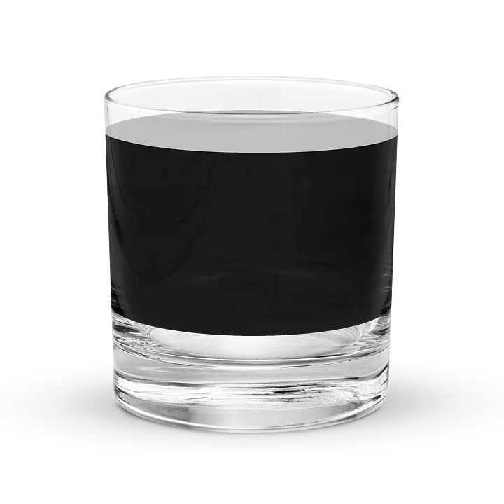 Black Stripe 1960's Retro Minimalist Old Fashioned Rocks Glass product image (2)