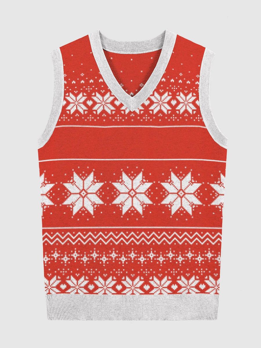 Snowflake Knit V-Neck Vest product image (4)