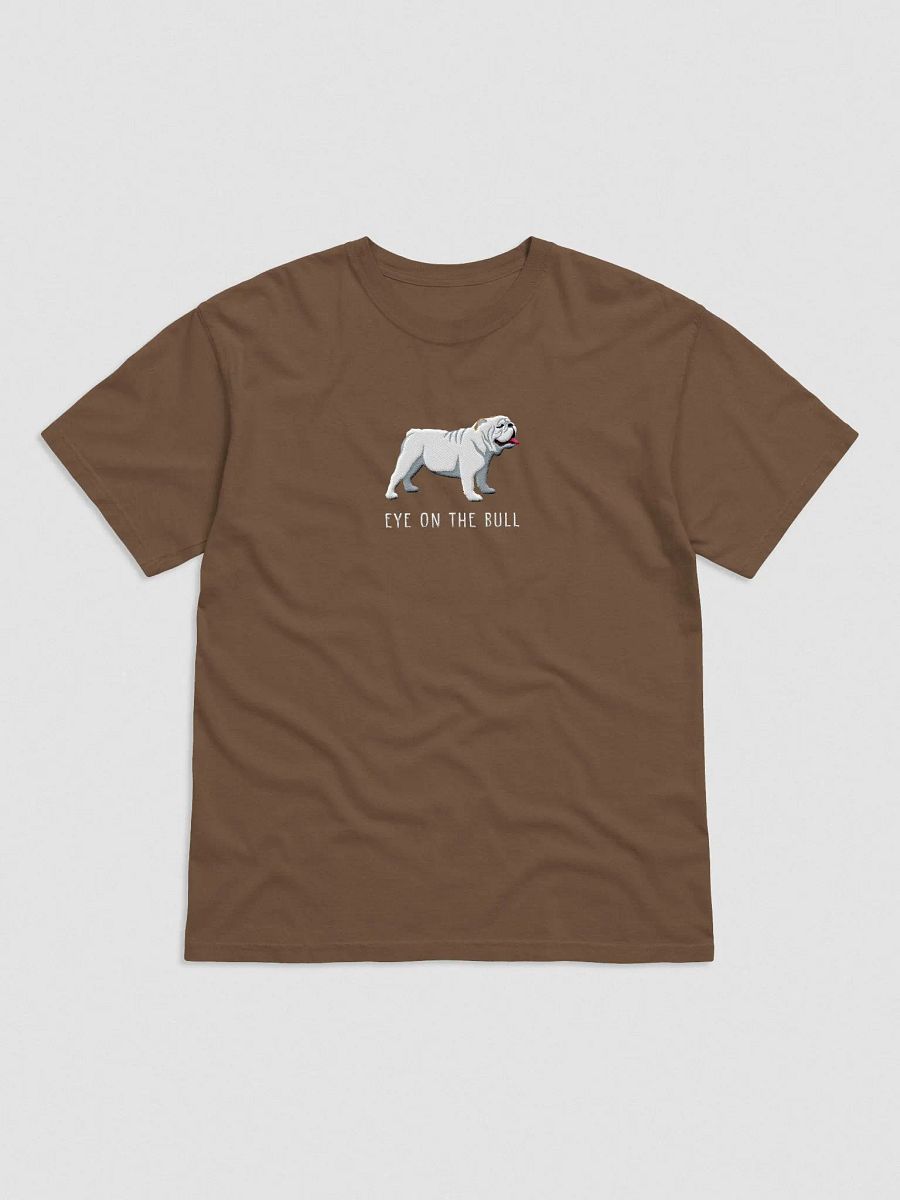 Eye on the Bull T-Shirt(Embroidered) of an English Bulldog(White) product image (4)