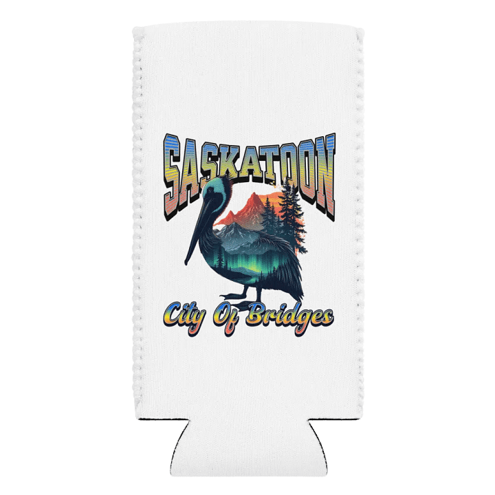 Saskatoon City Of Bridges Pelican Skyline Can Cooler product image (2)