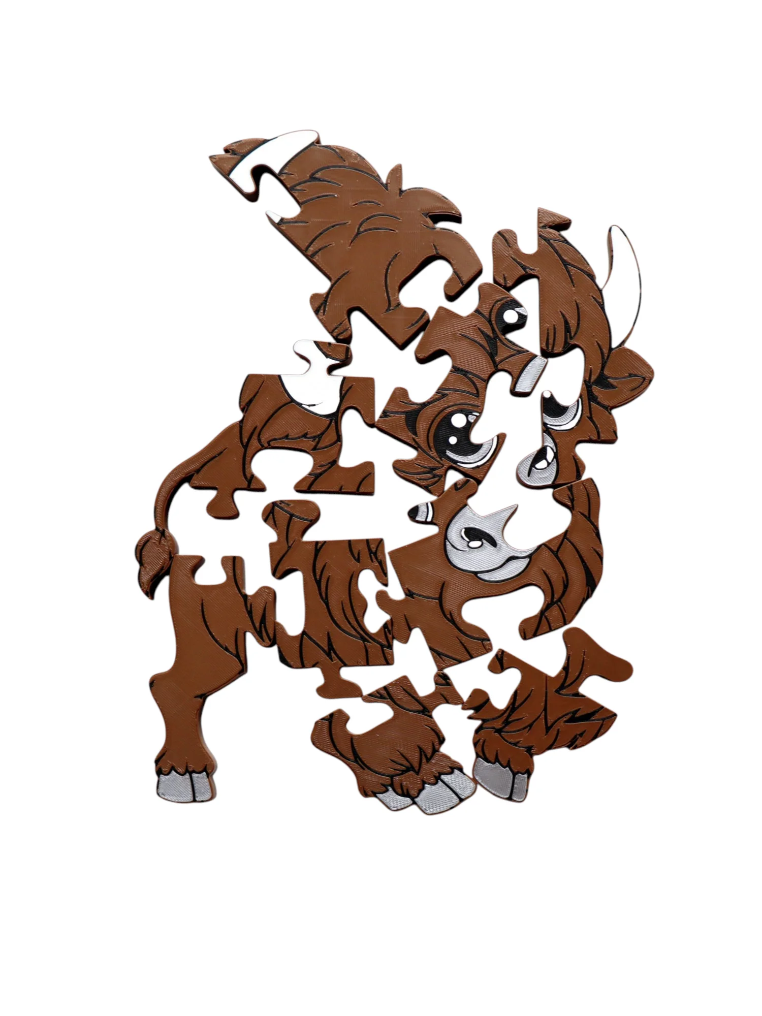 Bison 3D Printed Jigsaw Puzzle – A Prairie-Sized Challenge in Every Piece! product image (2)