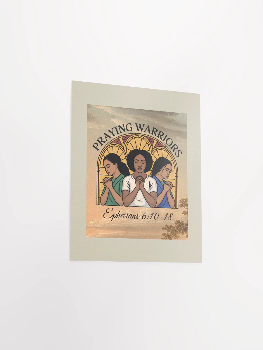 Prayer Warrior's Stained Glass Christian Paper Matte Poster- Printable product image (3)