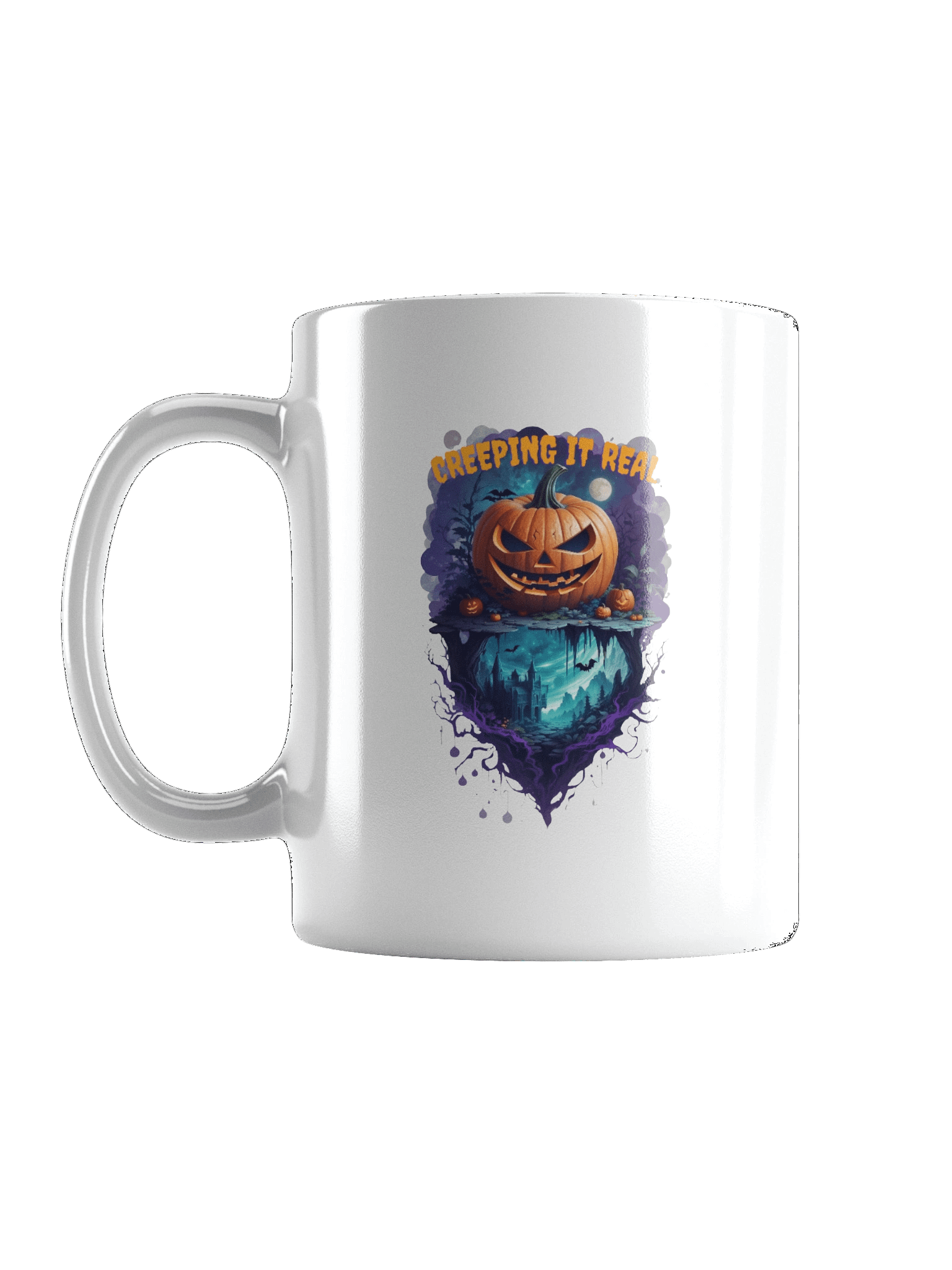 Creeping It Real Halloween White Mug product image (1)