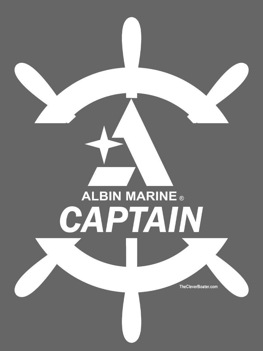 Albin Captain - T-Shirt - Dark Shirt w/White Logo product image (2)