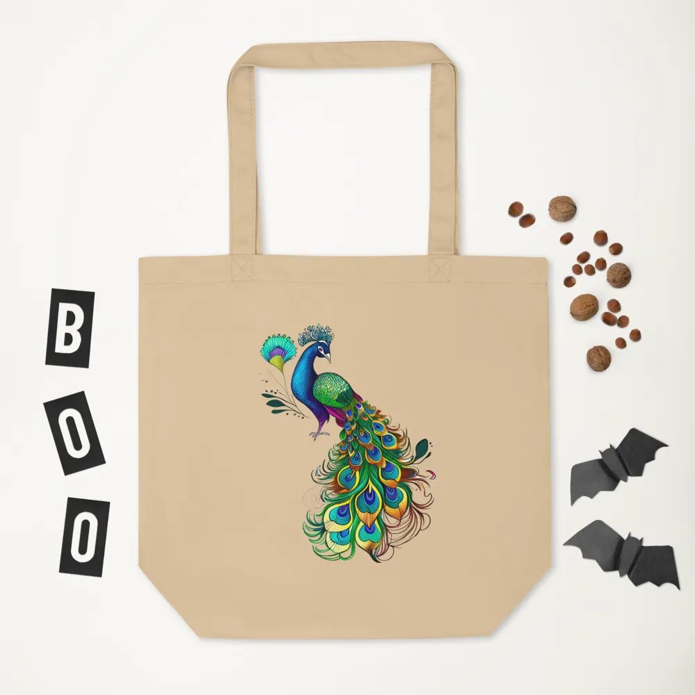 Vibrant Peacock Parade Tote Bag product image (2)